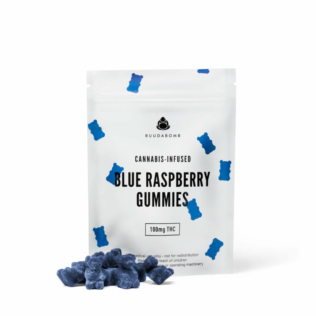 buudabomb blue raspberry thc gummies
