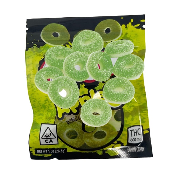 infused sour apple rings 600mg